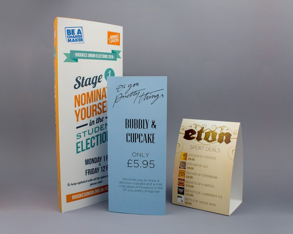 Table Tents Printing Clydebank